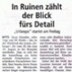 In Ruinen zählt der Blick fürs Detail